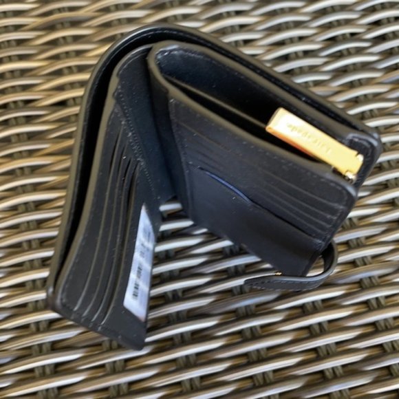 Kate Spade Staci Colorblock Medium Compact Bifold Wallet Warm Beige Multi - Picture 13 of 16